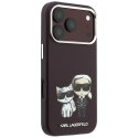KARL LAGERFELD futerał do IPHONE 18 Pro /17 Pro kompatybilny z MagSafe (Bodies Sketch) burgundowy