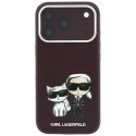 KARL LAGERFELD futerał do IPHONE 18 Pro /17 Pro kompatybilny z MagSafe (Bodies Sketch) burgundowy