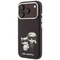 KARL LAGERFELD futerał do IPHONE 18 Pro /17 Pro kompatybilny z MagSafe (Bodies Sketch) burgundowy