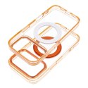 Etui na iPhone 18 Pro / 17 Pro Frame Circle Stand zgodne z MagSafe pomarańczowe
