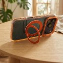 Etui na iPhone 18 Pro / 17 Pro Frame Circle Stand zgodne z MagSafe pomarańczowe