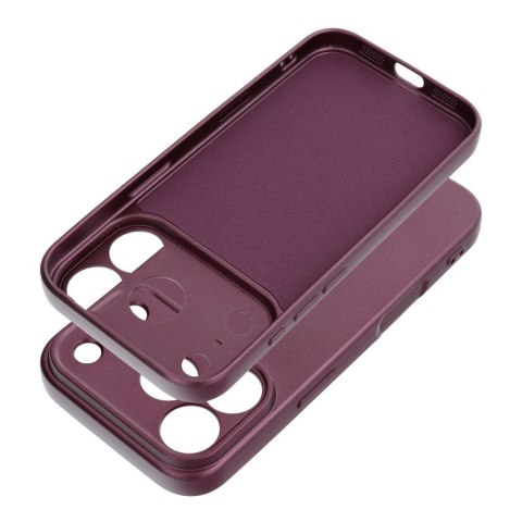 Etui na iPhone 18 Pro / 17 Pro Metallic burgundowy