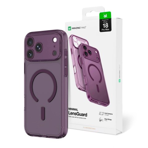 Etui AMAZINGTHING Minimal Mag Lens Case na iPhone 18 Pro Max z osłoną aparatu i mocowaniem na smycz kompatybilne z MagSafe - fio