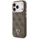 Etui Guess 4G Triangle Logo MagSafe na iPhone 17 Pro / 18 Pro - brązowe