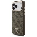 Etui Guess 4G Triangle Logo MagSafe na iPhone 17 Pro Max / 18 Pro Max - brązowe