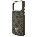 Etui Guess 4G Triangle Logo MagSafe na iPhone 17 Pro Max / 18 Pro Max - brązowe