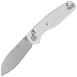 Nóż składany Kubey Breeze White G10, Stonewashed 14C28N by Caleb Waltman (KU288E)