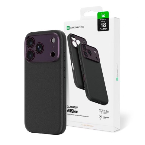 Etui AMAZINGTHING Glamour AllSkin na iPhone 18 Pro Max z osłoną aparatu kompatybilne z MagSafe - fioletowe