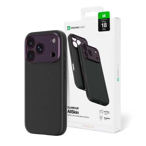 Etui AMAZINGTHING Glamour AllSkin na iPhone 18 Pro z osłoną aparatu kompatybilne z MagSafe - fioletowe