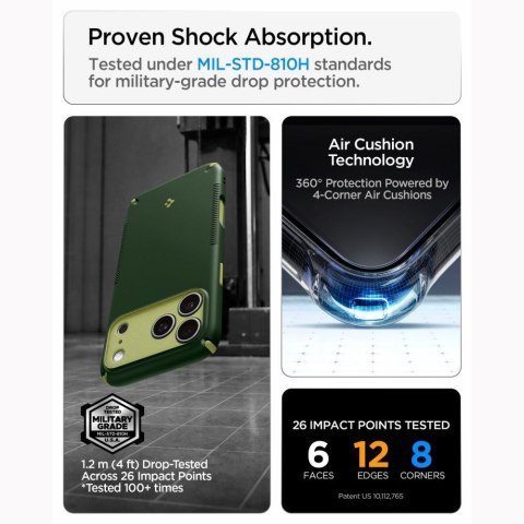 SPIGEN futerał NANO POP HYBRID kompatybliny z MagSafe do IPHONE 18 Pro Max / 17 Pro Max avo green