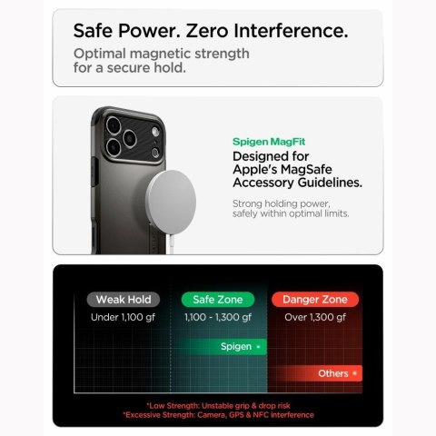 SPIGEN futerał TOUGH ARMOR T kompatybliny z MagSafe do IPHONE 18 Pro Max / 17 Pro Max gunmetal