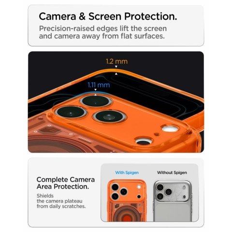 SPIGEN futerał ULTRA HYBRID kompatybliny z MagSafe do IPHONE 18 Pro / 17 Pro c-one tangerine