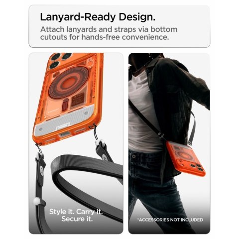 SPIGEN futerał ULTRA HYBRID kompatybliny z MagSafe do IPHONE 18 Pro / 17 Pro c-one tangerine