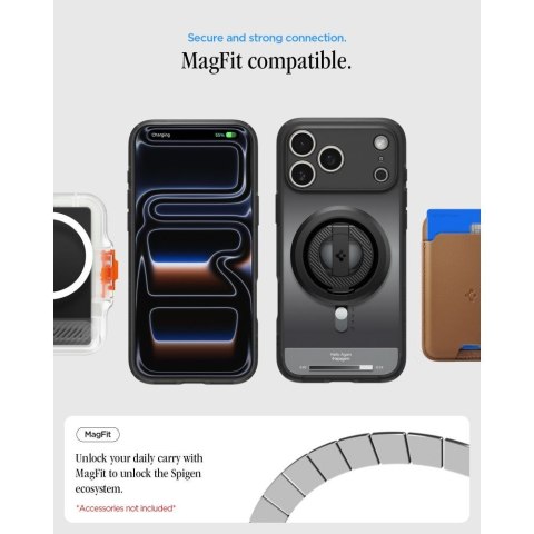 SPIGEN futerał ULTRA HYBRID kompatybliny z MagSafe do IPHONE 18 Pro / 17 Pro classic black