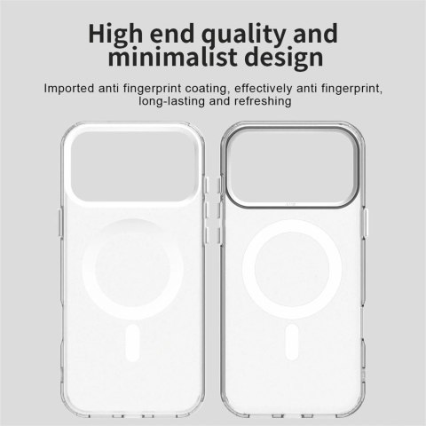 Etui magnetyczne hybrydowe iPhone 18 Pro Max / 17 Pro Max PC PET TPU - białe