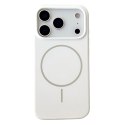 For iPhone 18 Pro / 17 Pro Magnetic Case Liquid Silicone Anti-Drop Phone Back Cover - White