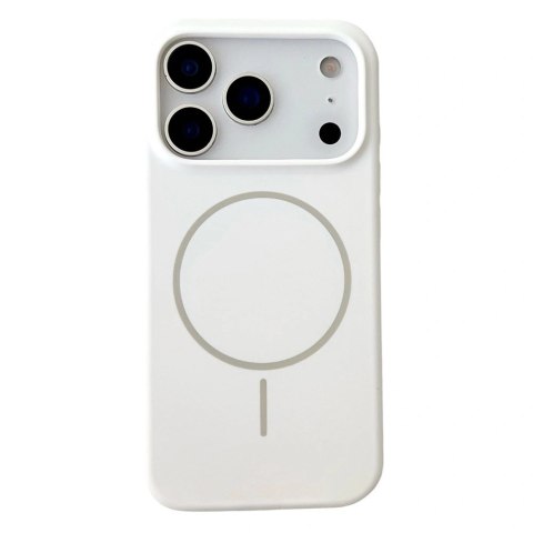 For iPhone 18 Pro / 17 Pro Magnetic Case Liquid Silicone Anti-Drop Phone Back Cover - White