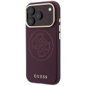 Etui Guess Perforated 4G Gold Logo Magsafe do iPhone 18 Pro Max / 17 Pro Max burgundowy