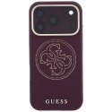 Etui Guess Perforated 4G Gold Logo Magsafe do iPhone 18 Pro Max / 17 Pro Max burgundowy