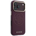 Etui Guess Perforated 4G Gold Logo Magsafe do iPhone 18 Pro Max / 17 Pro Max burgundowy