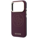 Etui Guess Perforated 4G Gold Logo Magsafe do iPhone 18 Pro Max / 17 Pro Max burgundowy