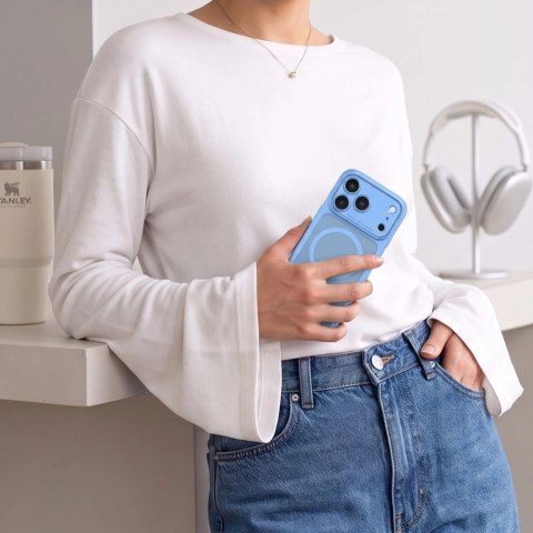 Etui Tech-Protect MagPeak MagSafe CC na iPhone 18 Pro Max / 17 Pro Max - jasnoniebieski matowy