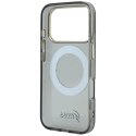 Etui Guess IML Ring Stand 360 Script Metal Logo MagSafe na iPhone 17 Pro / 18 Pro - czarne