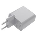 Forever ładowarka sieciowa GaN PD Vibe-TC45AC 1x USB-C 1x USB 45W srebrna