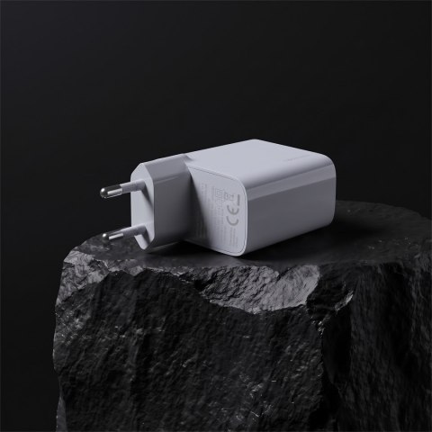 Forever ładowarka sieciowa GaN PD Vibe-TC45AC 1x USB-C 1x USB 45W srebrna
