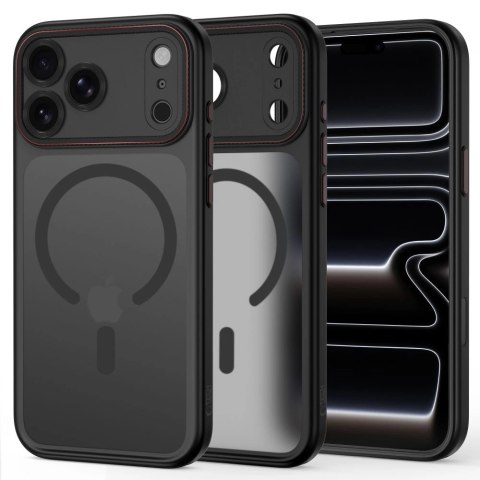 Etui Tech-Protect MagCam MagSafe na iPhone 18 Pro / 17 Pro - czarno-czerwone matowe