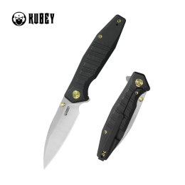 Nóż składany Kubey Whammy Black Titanium, Satin 14C28N by Keanu Alfaro (KU474D)