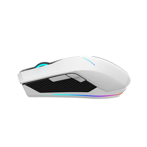 Mysz gamingowa Machenike M721 bezprzewodowa 10000 DPI z podświetleniem RGB - biała