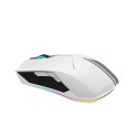 Mysz gamingowa Machenike M721 bezprzewodowa 10000 DPI z podświetleniem RGB - biała