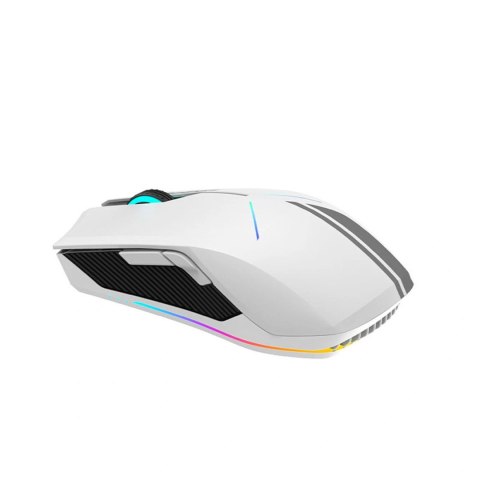Mysz gamingowa Machenike M721 bezprzewodowa 10000 DPI z podświetleniem RGB - biała