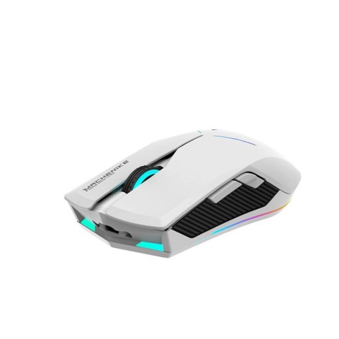 Mysz gamingowa Machenike M721 bezprzewodowa 10000 DPI z podświetleniem RGB - biała
