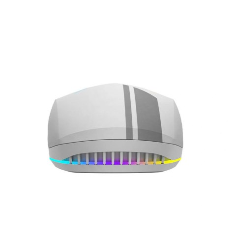 Mysz gamingowa Machenike M721 bezprzewodowa 10000 DPI z podświetleniem RGB - biała