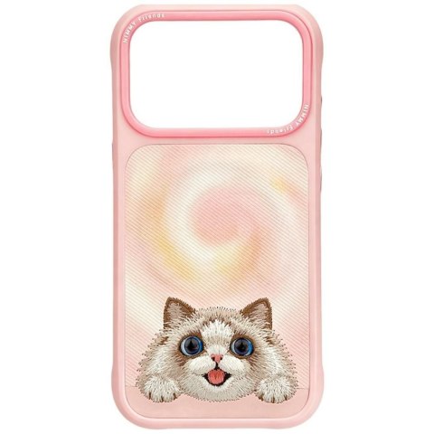 Etui do IPHONE 18 Pro Max / 17 Pro Max NIMMY BIG EYED LYING RAGDOLL CAT różowy