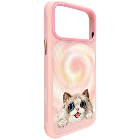 Etui do IPHONE 18 Pro Max / 17 Pro Max NIMMY BIG EYED LYING RAGDOLL CAT różowy