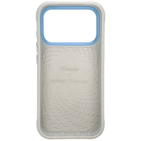 NIMMY etui do IPHONE 18 Pro / 17 Pro BIG EYED LYING SILVER SHADED CAT szary