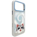 NIMMY etui do IPHONE 18 Pro / 17 Pro BIG EYED LYING SILVER SHADED CAT szary