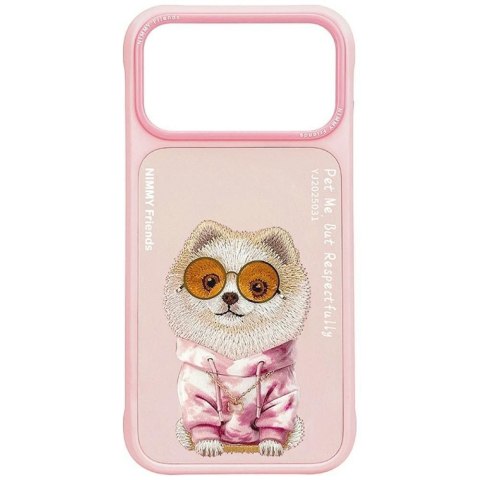 Etui do IPHONE 18 Pro / 17 Pro NIMMY GLASSES COOL DOG różowe