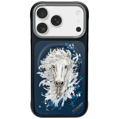NIMMY futerał HORSE kompatybilny z MagSafe do IPHONE 18 Pro/17 Pro granatowy