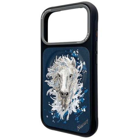 NIMMY futerał HORSE kompatybilny z MagSafe do IPHONE 18 Pro/17 Pro granatowy