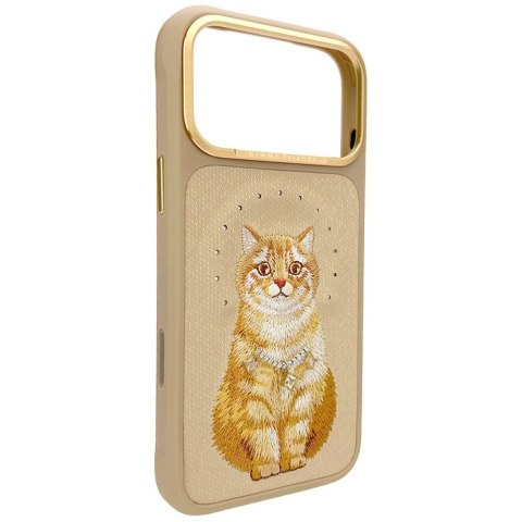 NIMMY futerał LUCKY FASHION CAT kompatybilny z MagSafe do IPHONE 18 Pro Max/17 Pro Max brązowy