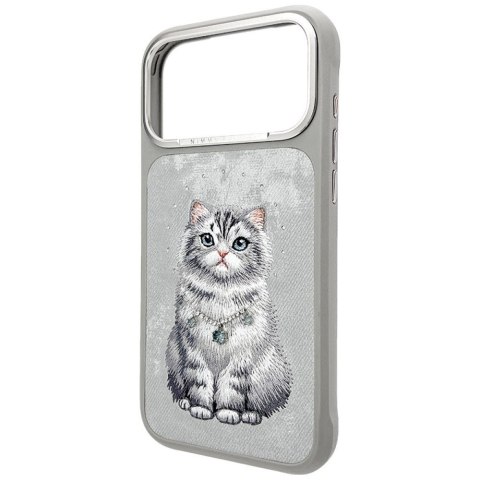 NIMMY futerał LUCKY FASHION CAT kompatybilny z MagSafe do IPHONE 18 Pro/17 Pro szary
