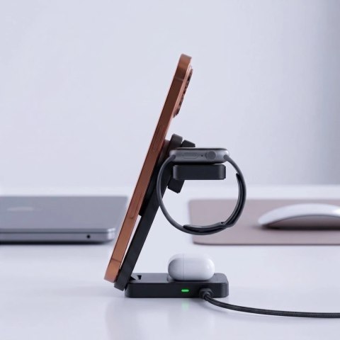 Ładowarka bezprzewodowa Tech-Protect A56 3in1 MagSafe + kabel USB-C / USB-C 100 cm - czarna
