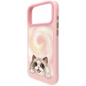 NIMMY etui do IPHONE 18 Pro / 17 Pro BIG EYED LYING RAGDOLL CAT z MagSafe różowy