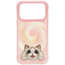 NIMMY etui do IPHONE 18 Pro / 17 Pro BIG EYED LYING RAGDOLL CAT z MagSafe różowy