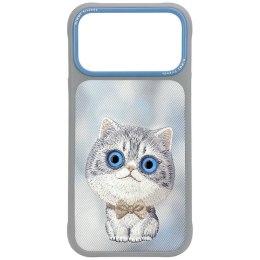 NIMMY etui do IPHONE 18 Pro Max / 17 Pro Max BIG EYED SILVER SHADED CAT szary