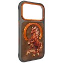 NIMMY futerał MAGNETIC FANTASY ANIMAL HORSE kompatybilny z MagSafe do IPHONE 18 Pro Max/17 Pro Max pomarańczowy